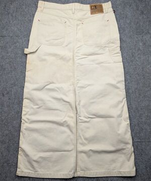Ralph Lauren Polo Jeans Denim Midi Skirt Women 12 Vintage 90s Carpenter Utility